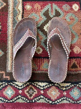 Women's Strictly Comfort Sandals, Size 7, Leather Upper
